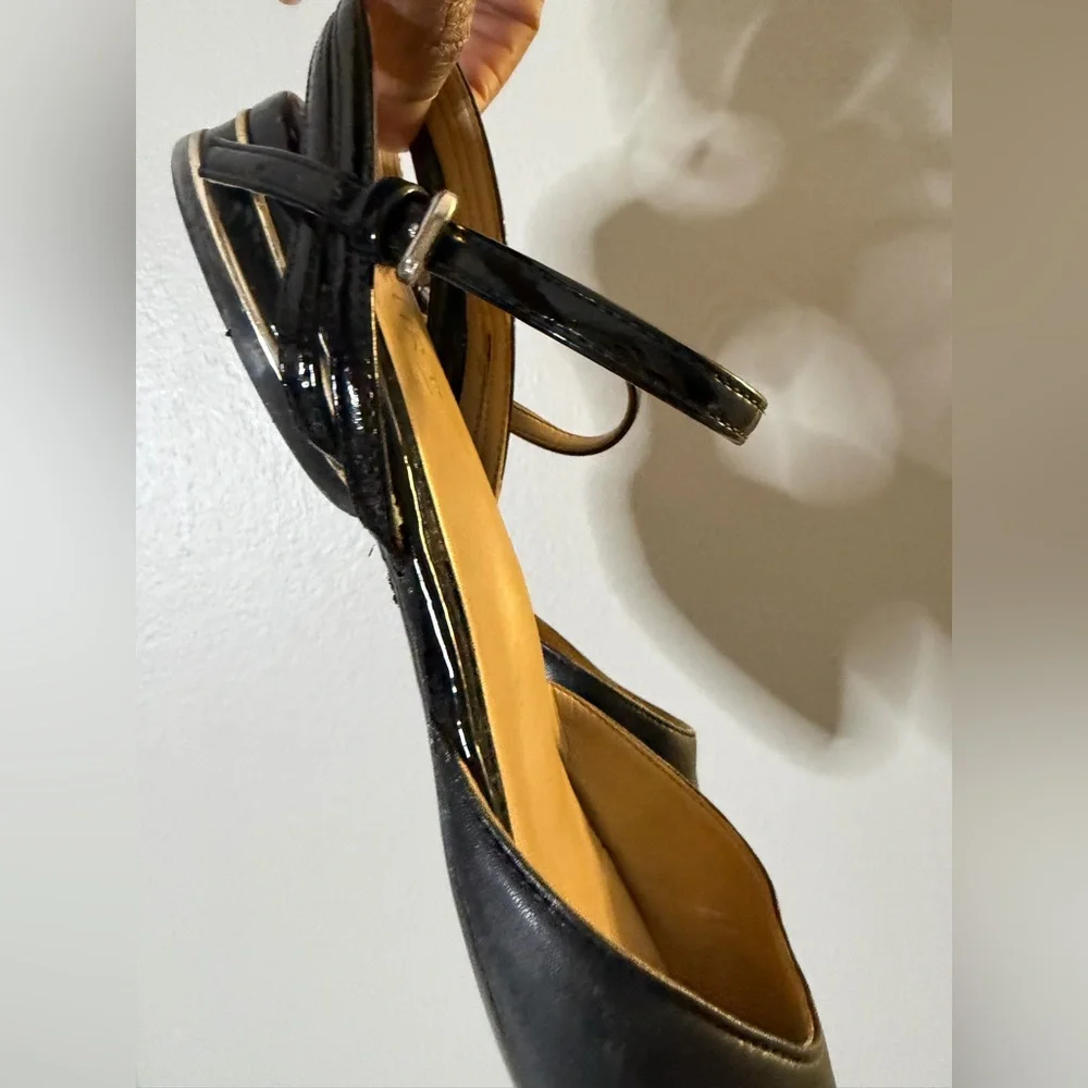 Naturalizer Black Strappy Heels Size 9 (has damage) dirty will clean b4 ship - Picture 7 of 11
